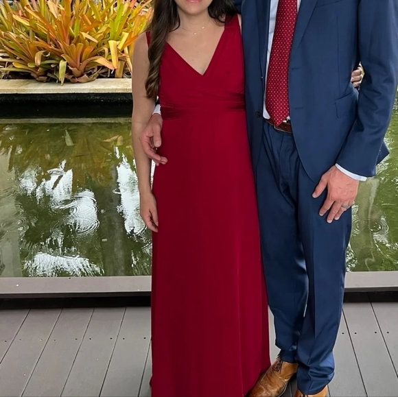 Seraphine Claret Maternity and Nursing Evening Dress Formal Maternity Dress US 2 - Picture 4 of 4